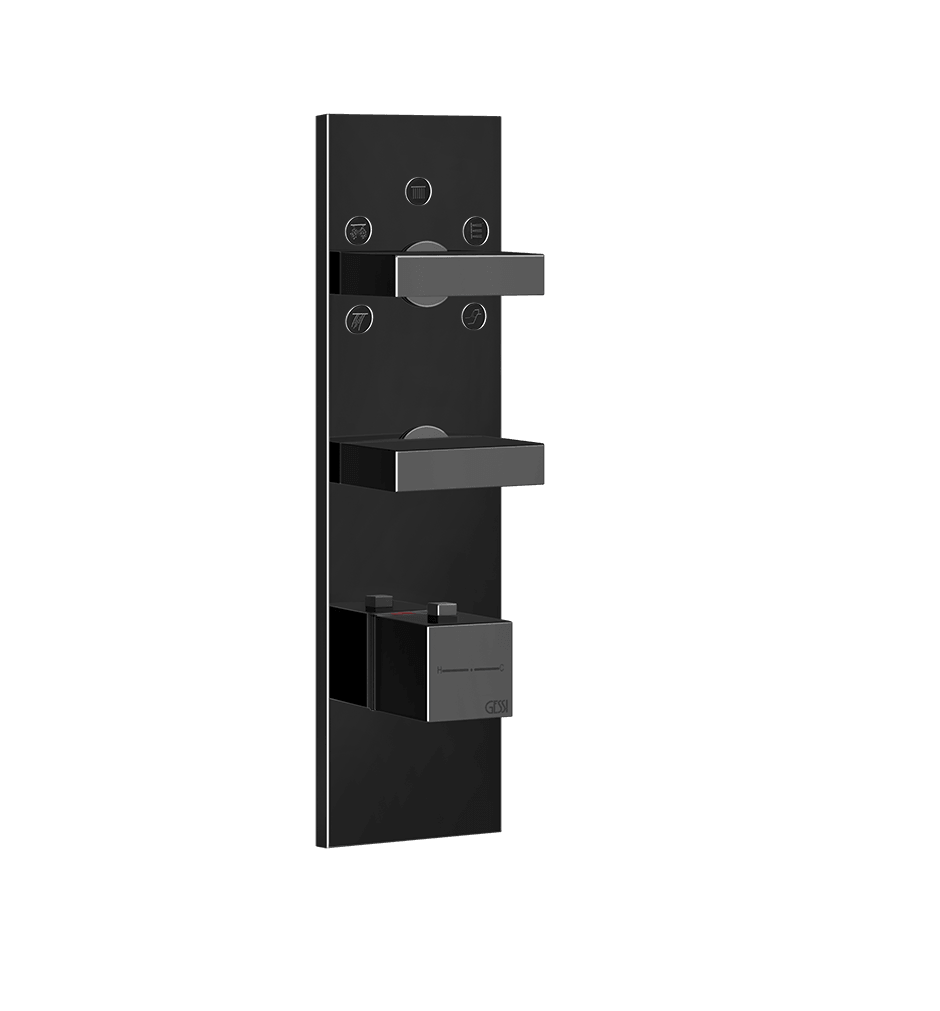 Gessi Shower Mixer 43032 in Black Metal Pvd