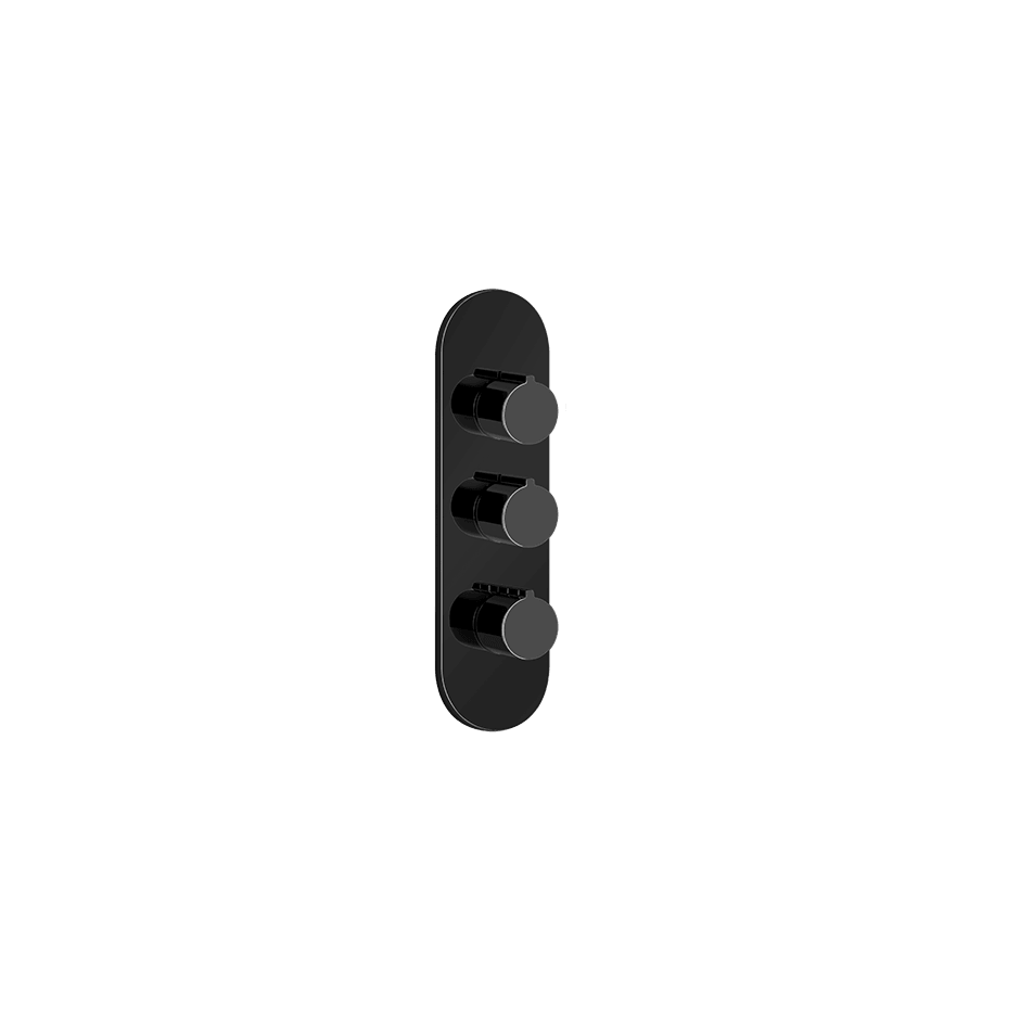 Gessi Shower Mixer 43064 in Black Metal Pvd