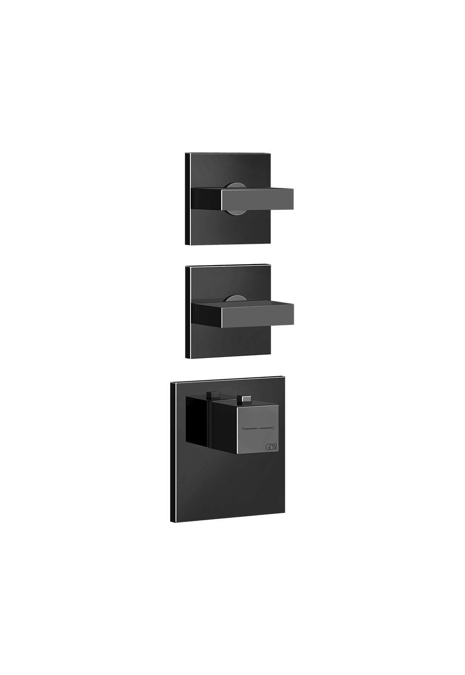 Gessi Shower Mixer 43214 in Black Metal Pvd