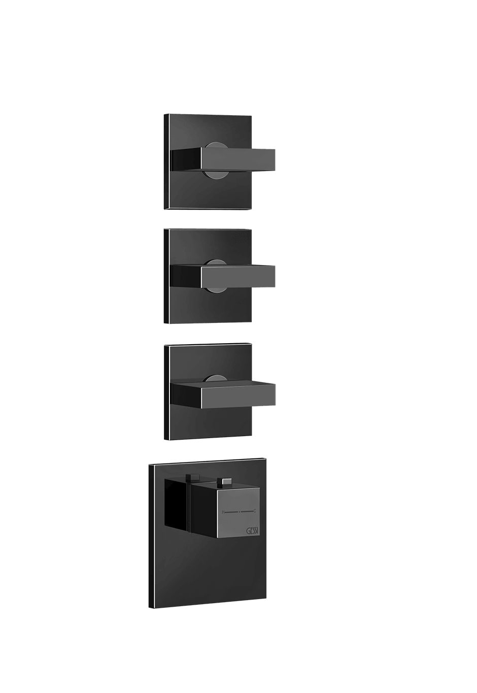 Gessi Shower Mixer 43216 in Black Metal Pvd