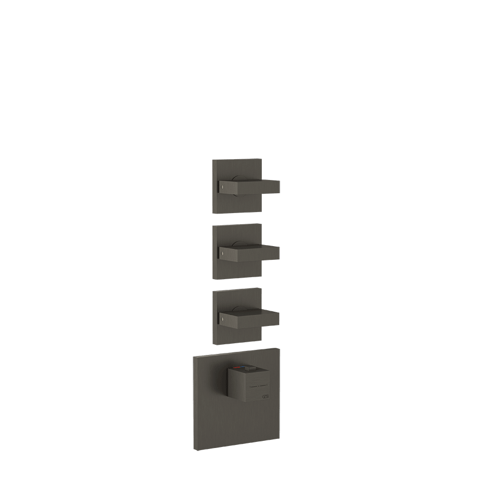 Gessi Shower Mixer 43216 in Black Metal Br. Pvd