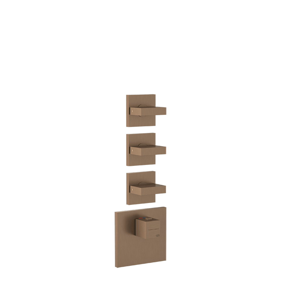 Gessi Shower Mixer 43216 in Copper Brushed Pvd