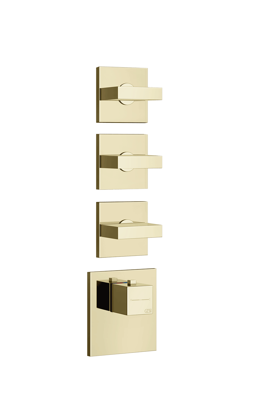 Gessi Shower Mixer 43216 in Brass Pvd