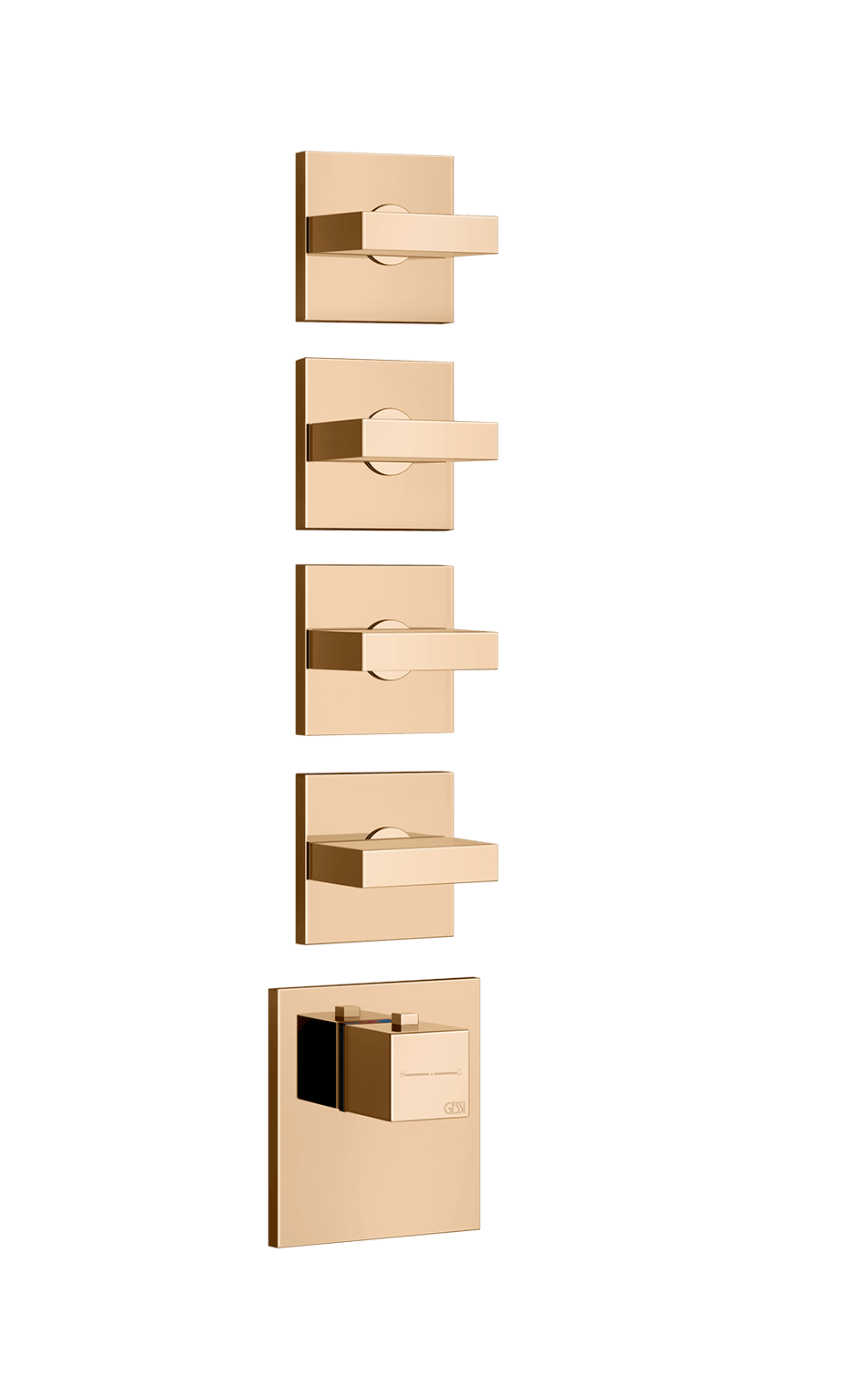 Gessi Shower Mixer 43218 in Warm Bronze Pvd