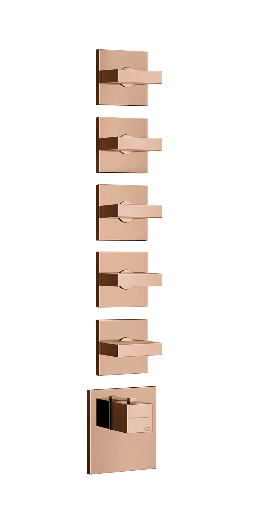 Gessi Shower Mixer 43220 in Copper Pvd