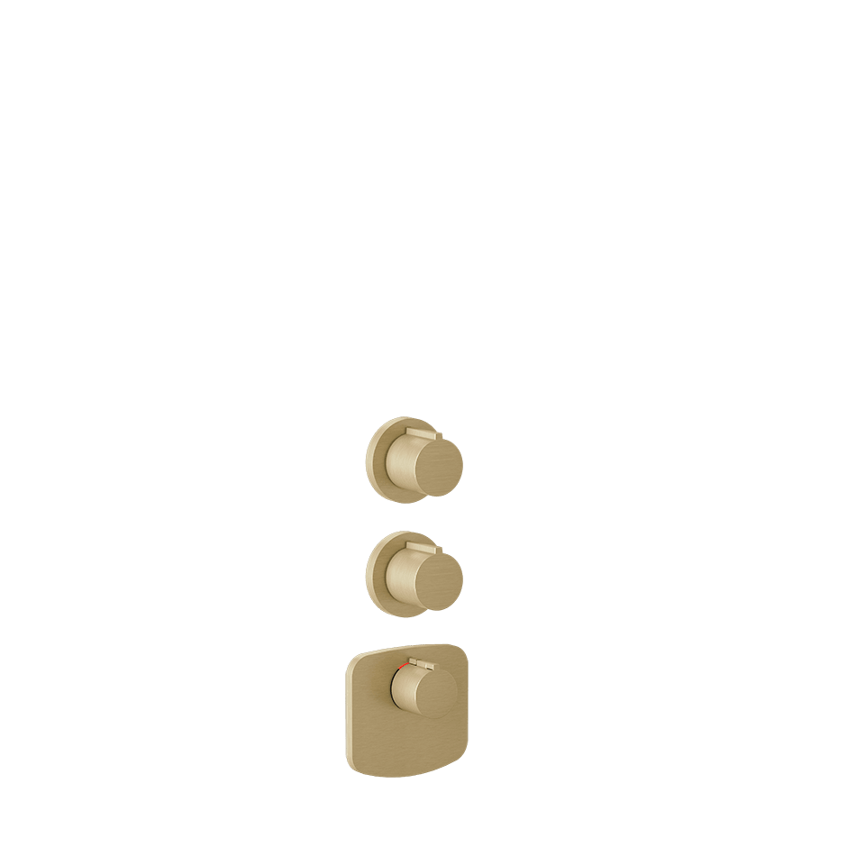 Gessi Shower Mixer 43234 in Brass Brushed Pvd