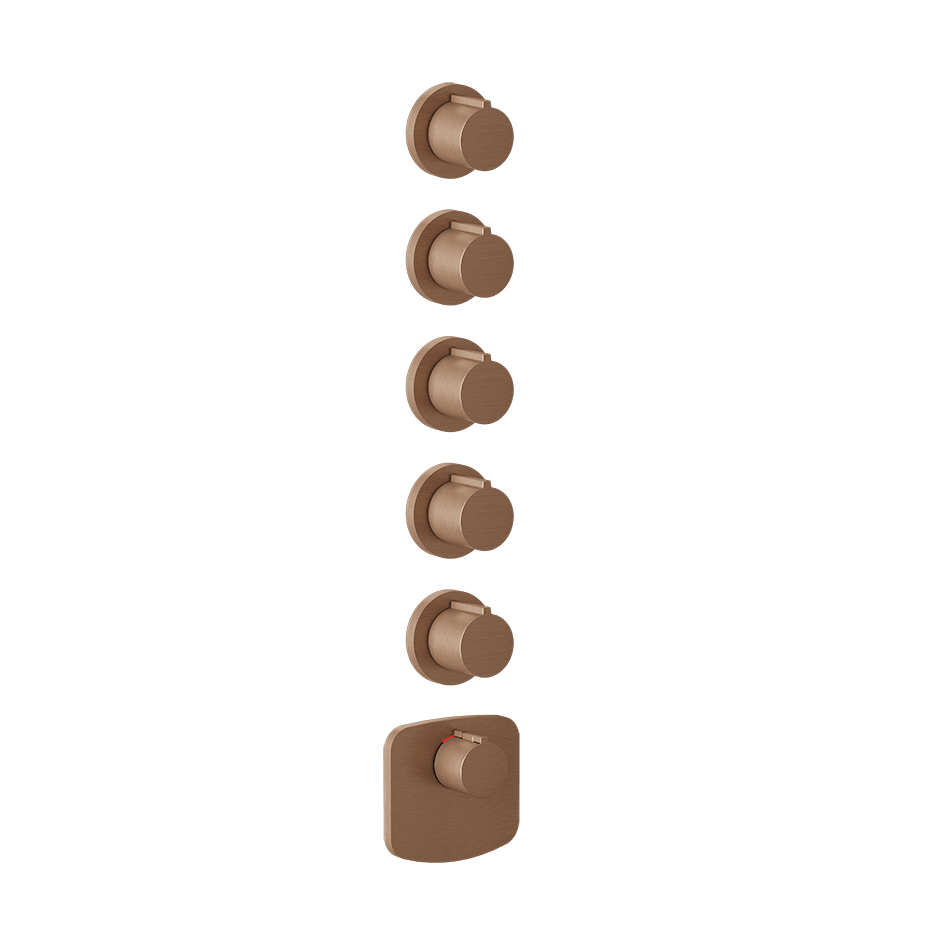 Gessi Shower Mixer 43240 in Copper Brushed Pvd