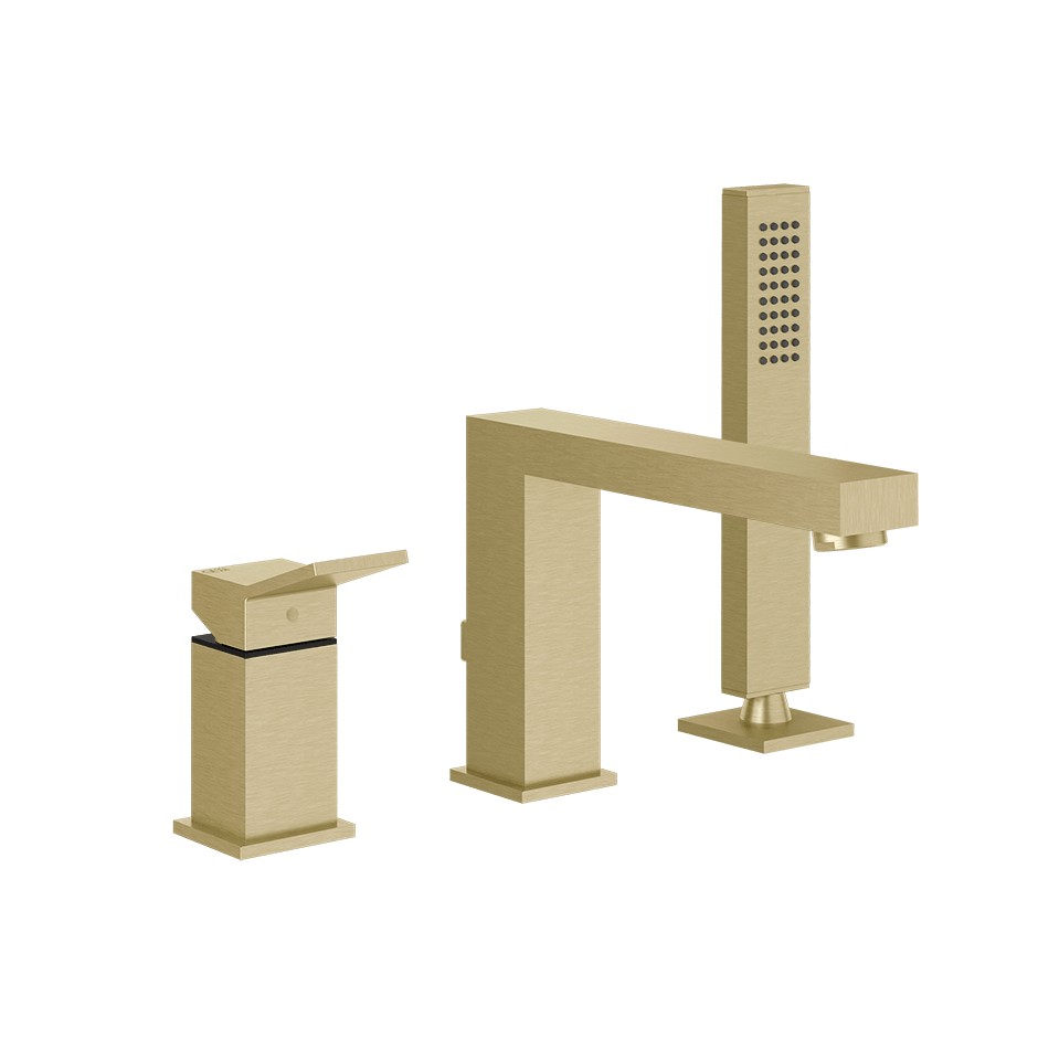 Gessi Bath Mixer 53037 in Brass Brushed Pvd