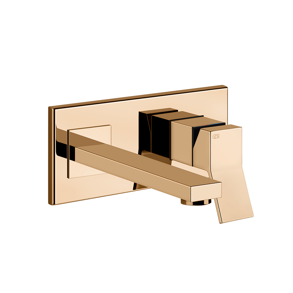 Gessi Washbasin Mixer 53088 in Warm Bronze Pvd