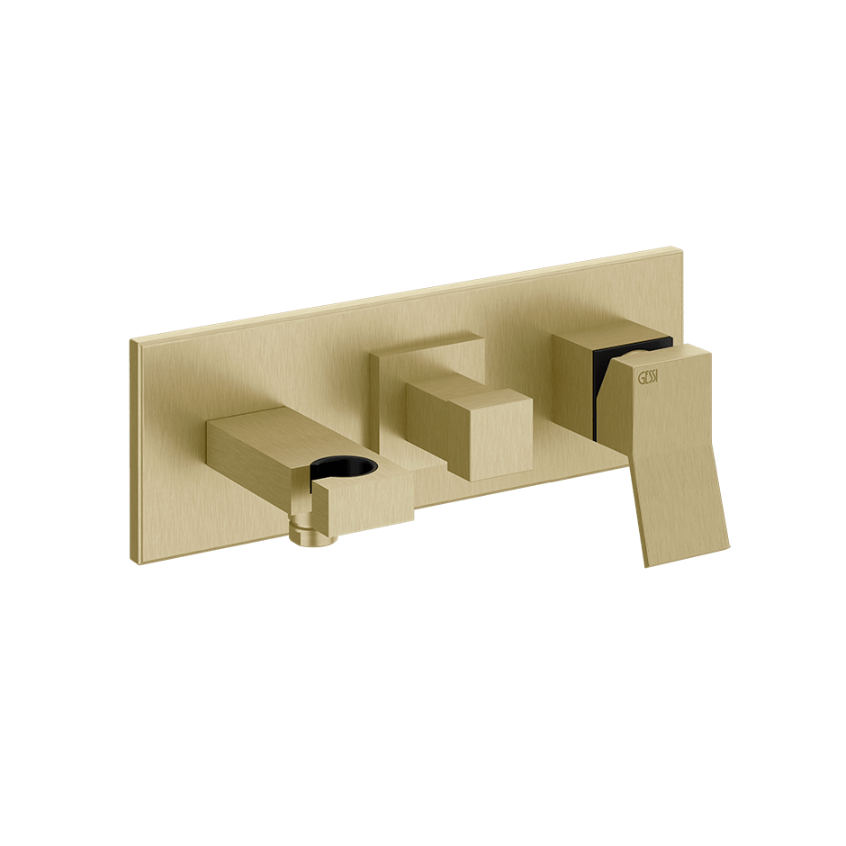 Gessi Shower Mixer 53141 in Brass Brushed Pvd