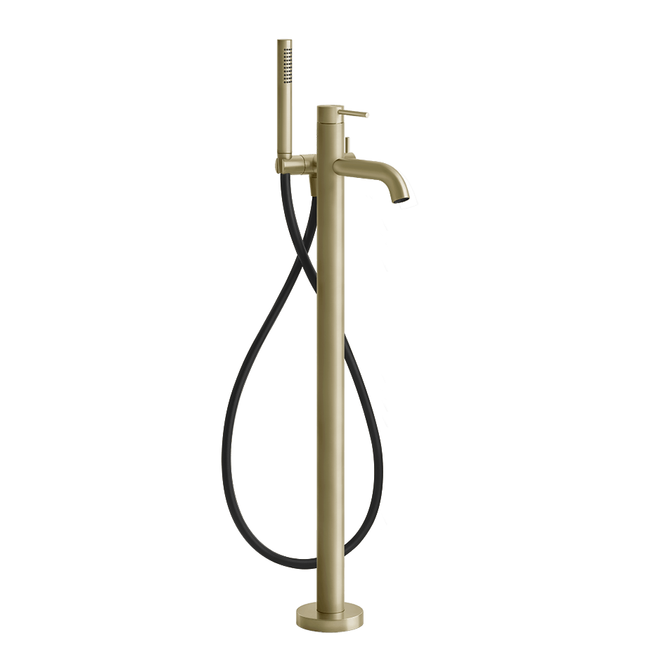 Gessi Bath Mixer 54028 in Brass Brushed Pvd