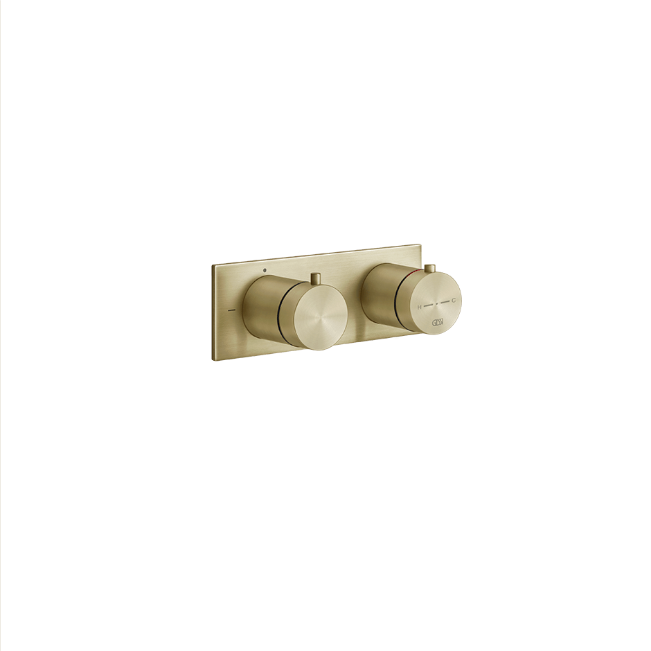 Gessi Shower Mixer 54032 in Brass Brushed Pvd