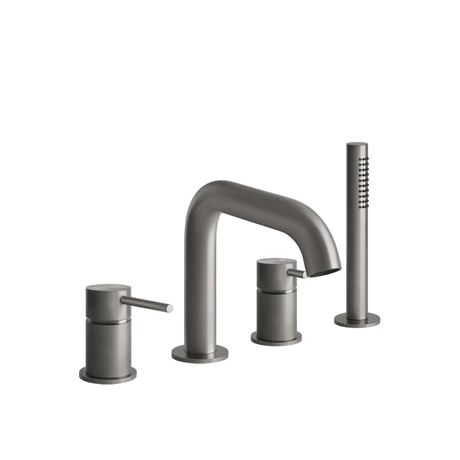 Gessi Bath Mixer 54037 in Steel Brushed