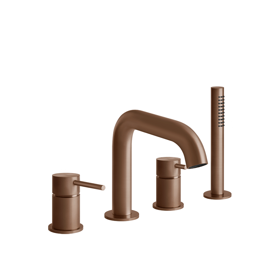 Gessi Bath Mixer 54037 in Copper Brushed Pvd