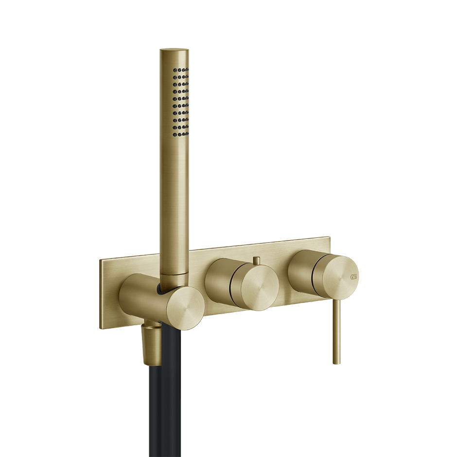 Gessi Bath Mixer 54038 in Brass Brushed Pvd
