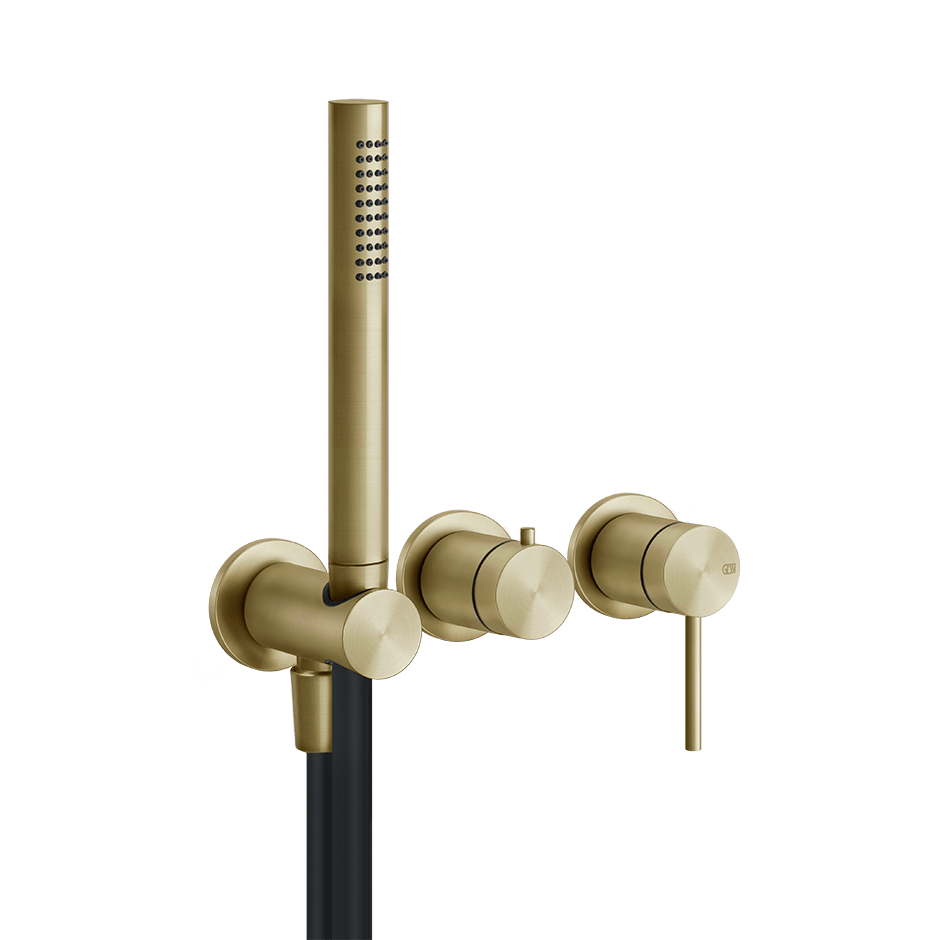 Gessi Bath Mixer 54039 in Brass Brushed Pvd