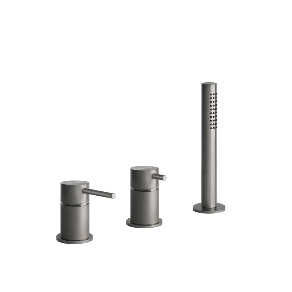 Gessi Bath Mixer 54043 in Steel Brushed