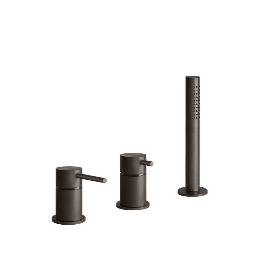 Gessi Bath Mixer 54043 in Black Metal Br. Pvd