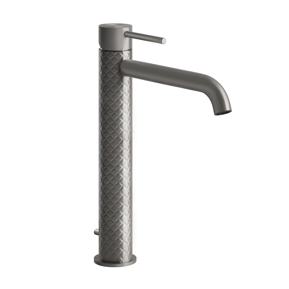 Gessi Washbasin Mixer 54103 in Steel Brushed