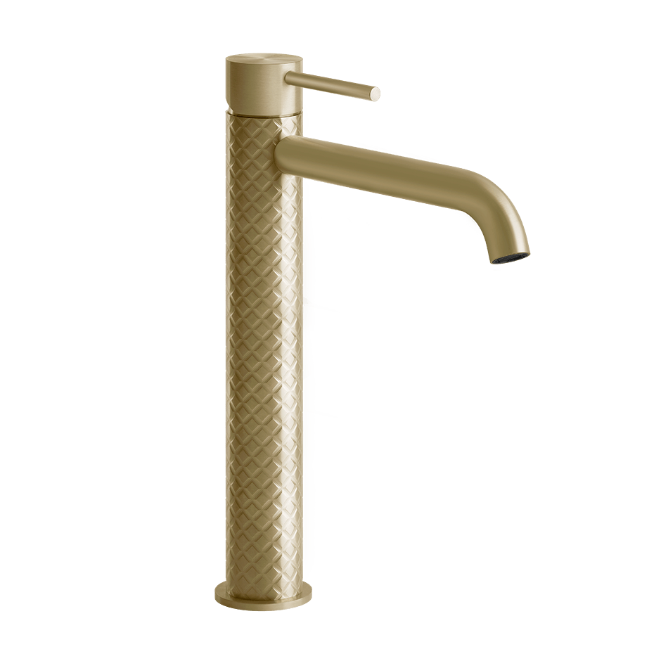 Gessi Washbasin Mixer 54106 in Brass Brushed Pvd