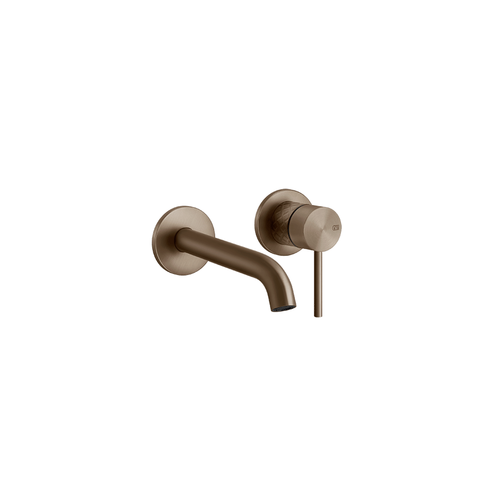 Gessi Washbasin Mixer 54186 in Coffee Bronze Brushed Pvd