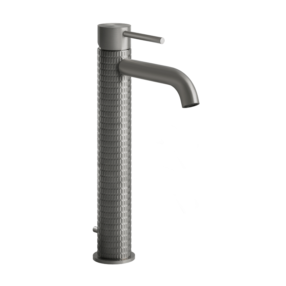 Gessi Washbasin Mixer 54204 in Steel Brushed