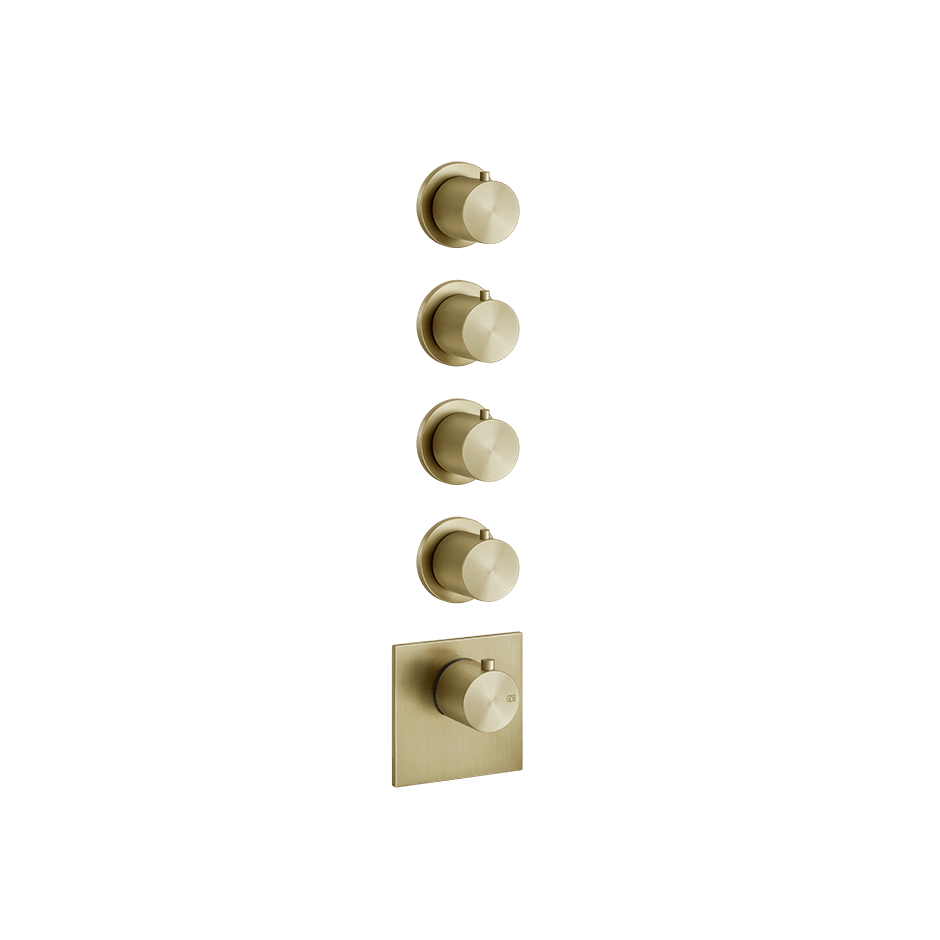 Gessi Shower Mixer 54508 in Brass Brushed Pvd