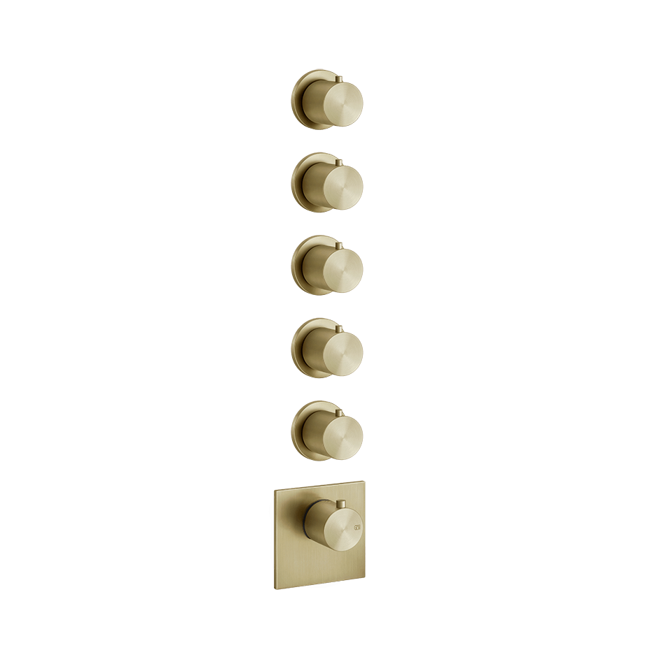 Gessi Shower Mixer 54510 in Brass Brushed Pvd