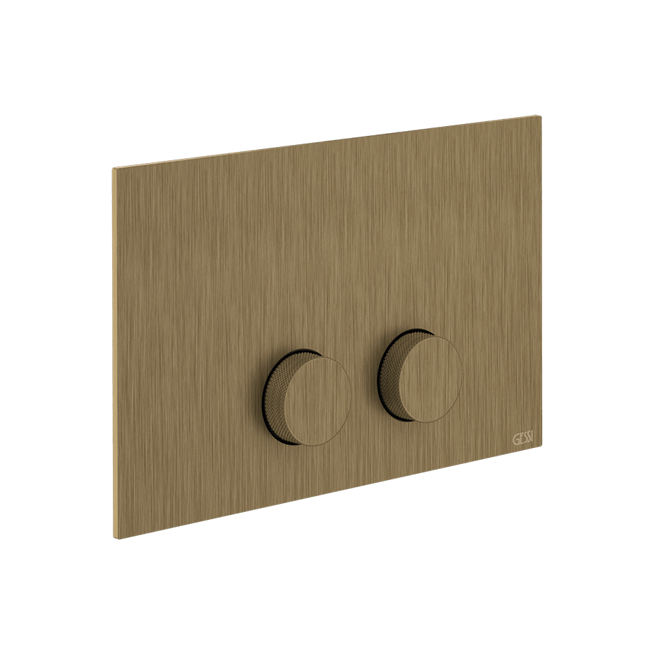 Gessi Flush Plate 54623 in Antique Brass
