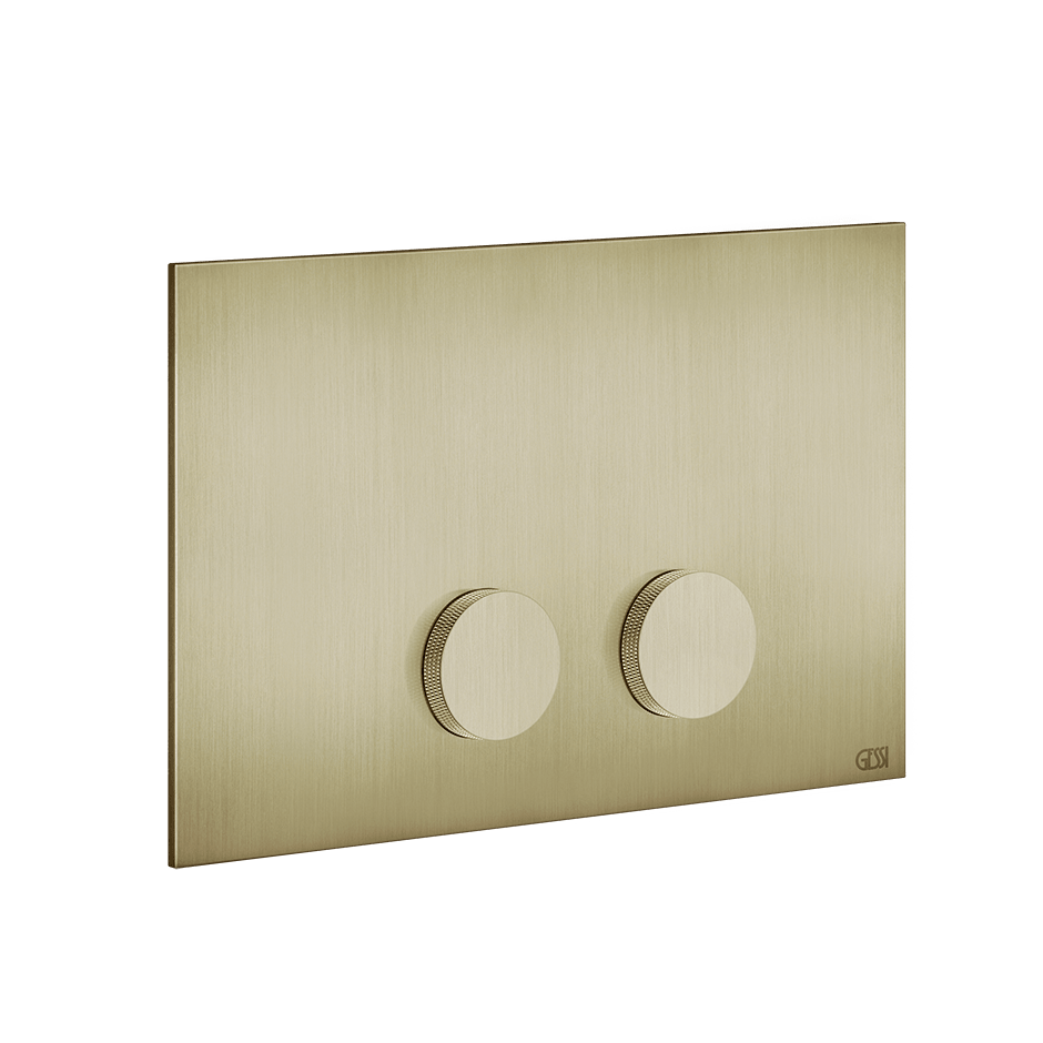 Gessi Flush Plate 54623 in Brass Brushed Pvd