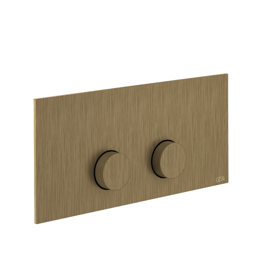 Gessi Flush Plate 54633 in Antique Brass