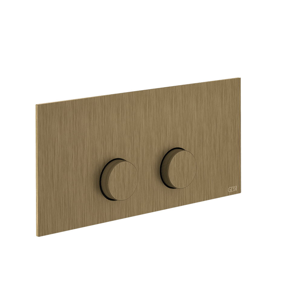Gessi Flush Plate 54645 in Antique Brass