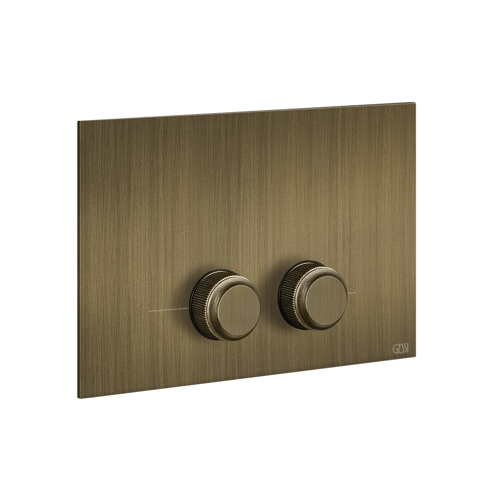 Gessi Flush Plate 54651 in Antique Brass
