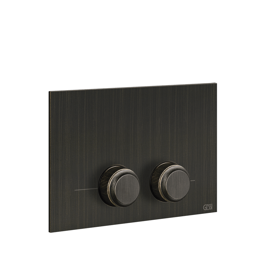 Gessi Flush Plate 54655 in Aged Bronze