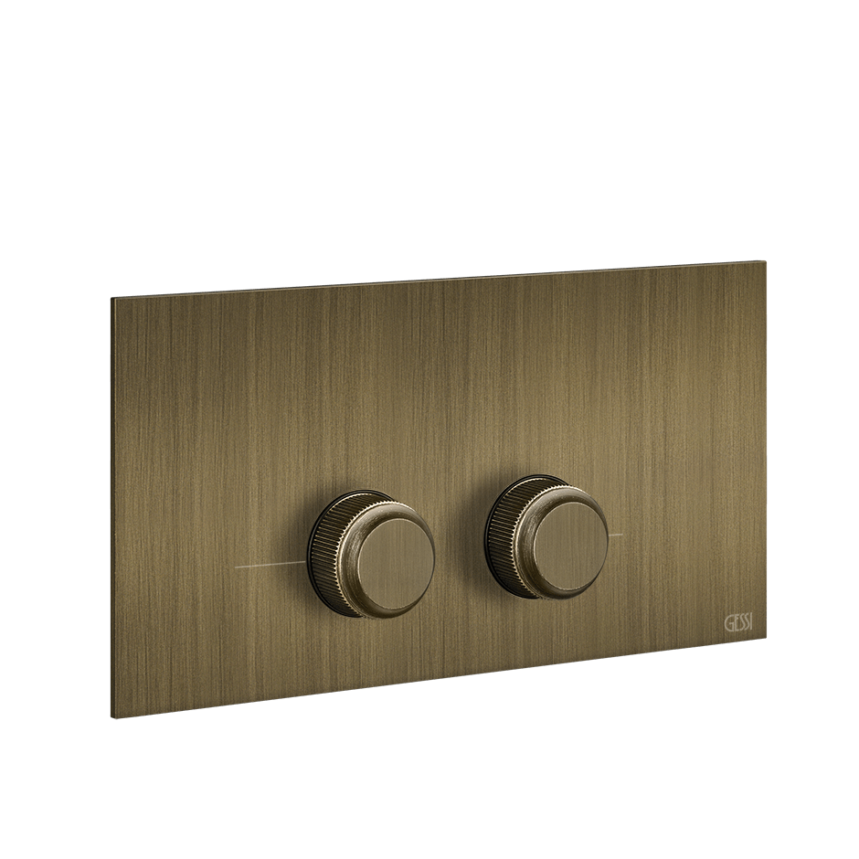 Gessi Flush Plate 54661 in Antique Brass