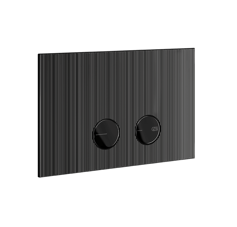 Gessi Flush Plate 54671 in Black Metal Pvd