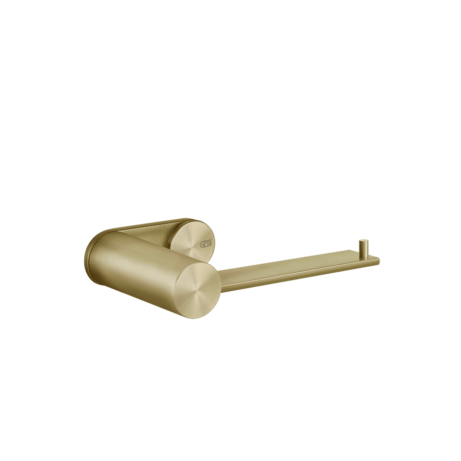 Gessi Paper Roll Holder 54749 in Brass Brushed Pvd