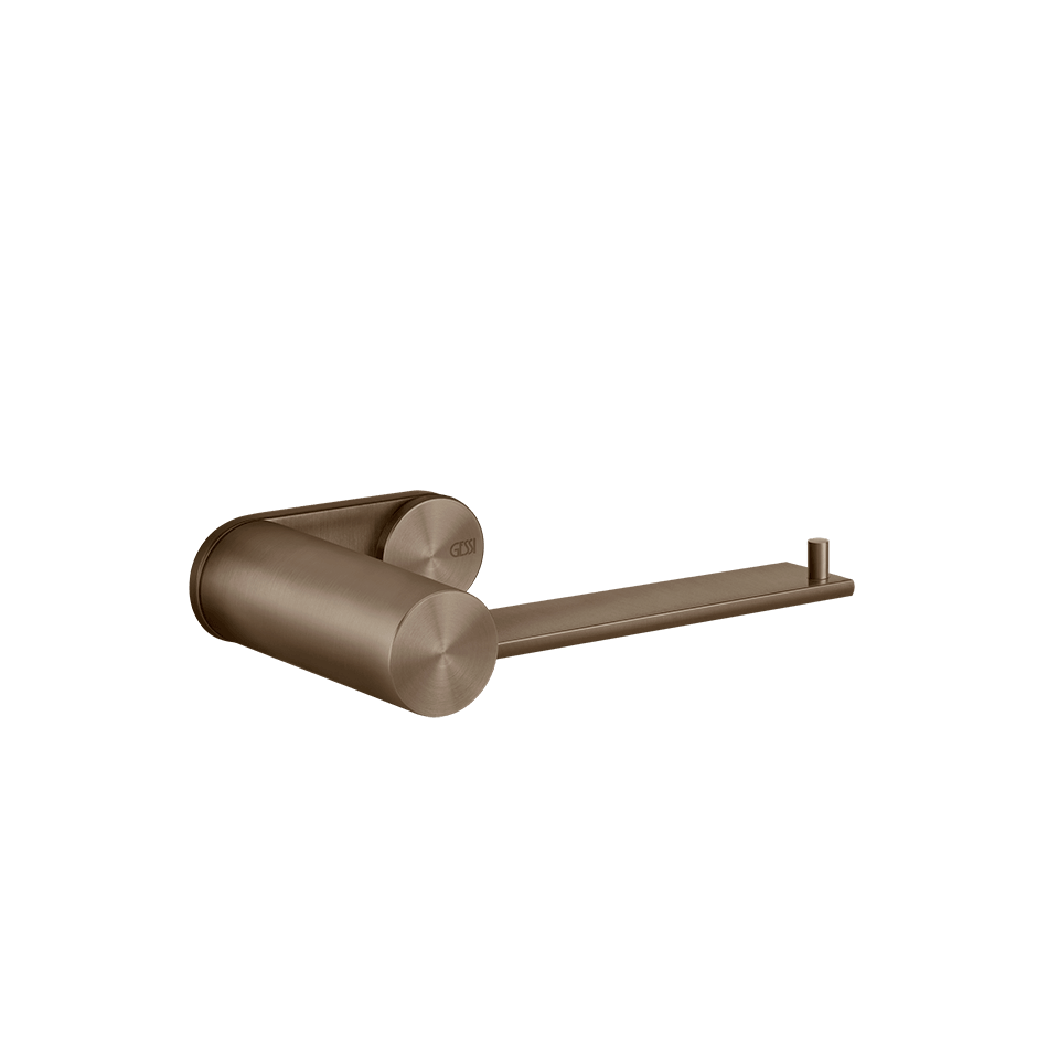 Gessi Paper Roll Holder 54749 in Coffee Bronze Brushed Pvd