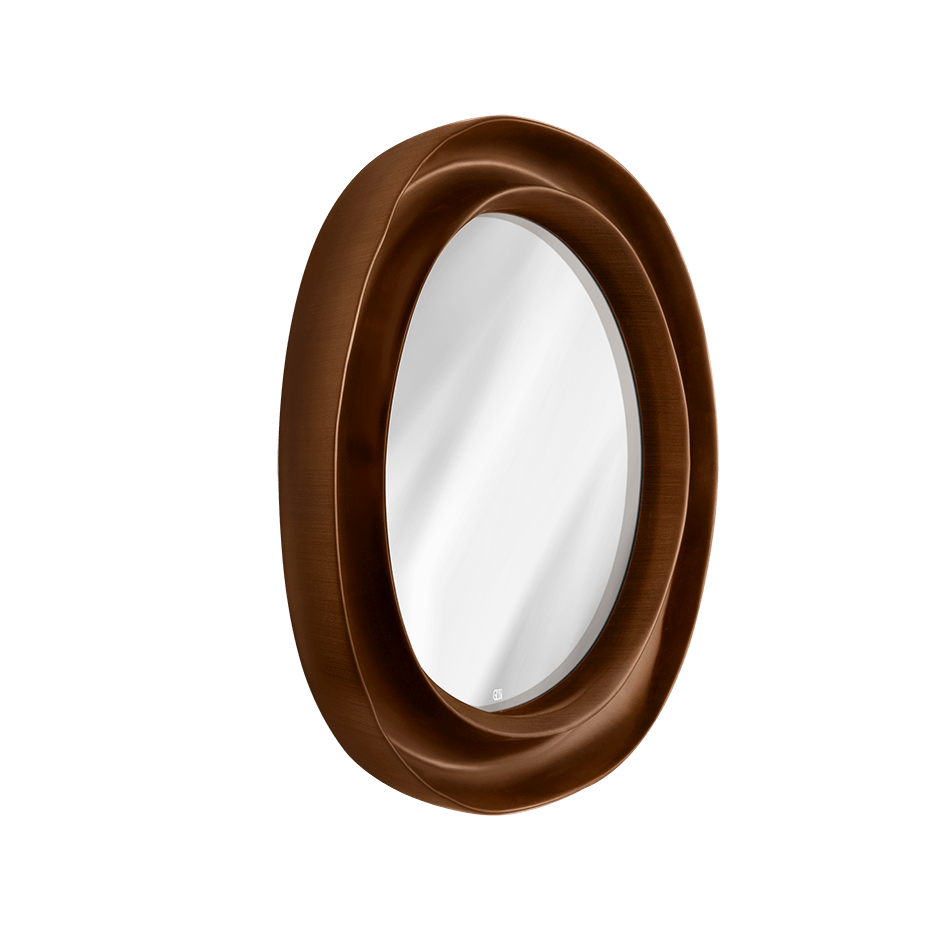 Gessi Mirror 56825 in Antique Copper