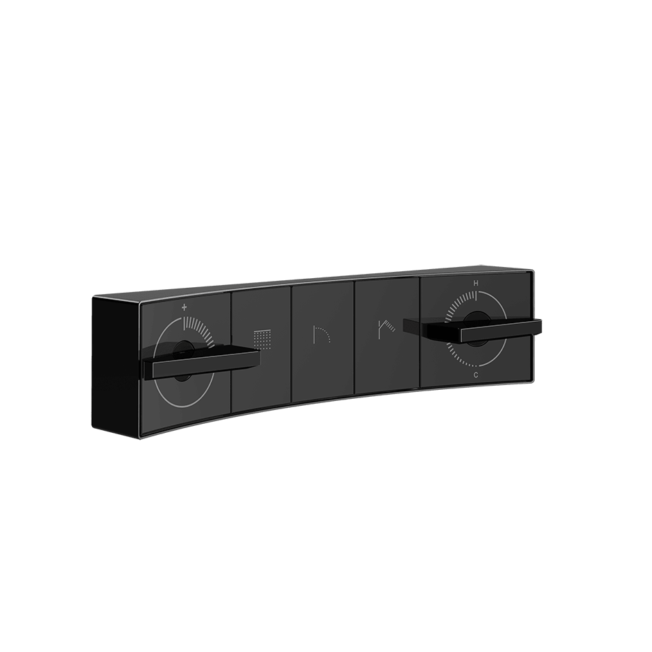 Gessi Shower Mixer 57516 in Black Metal Pvd