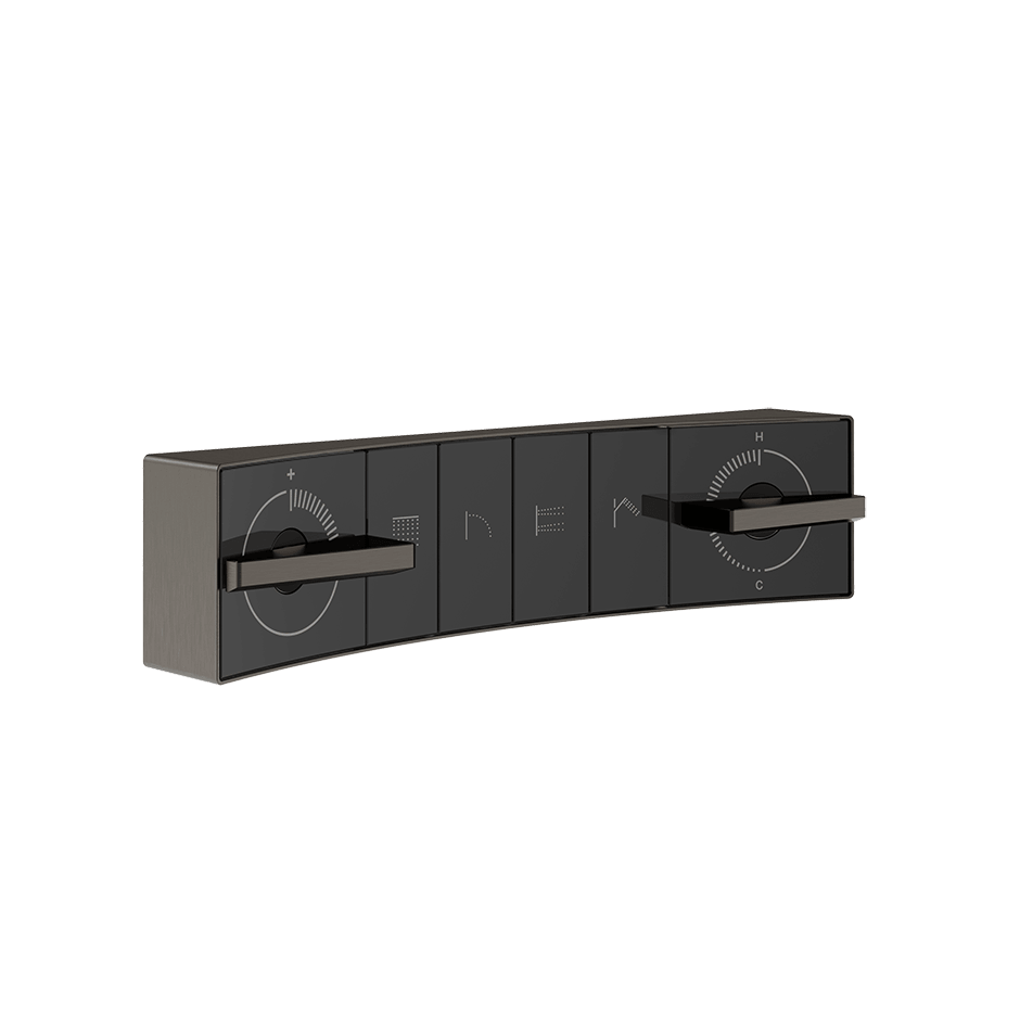 Gessi Shower Mixer 57518 in Black Metal Br. Pvd
