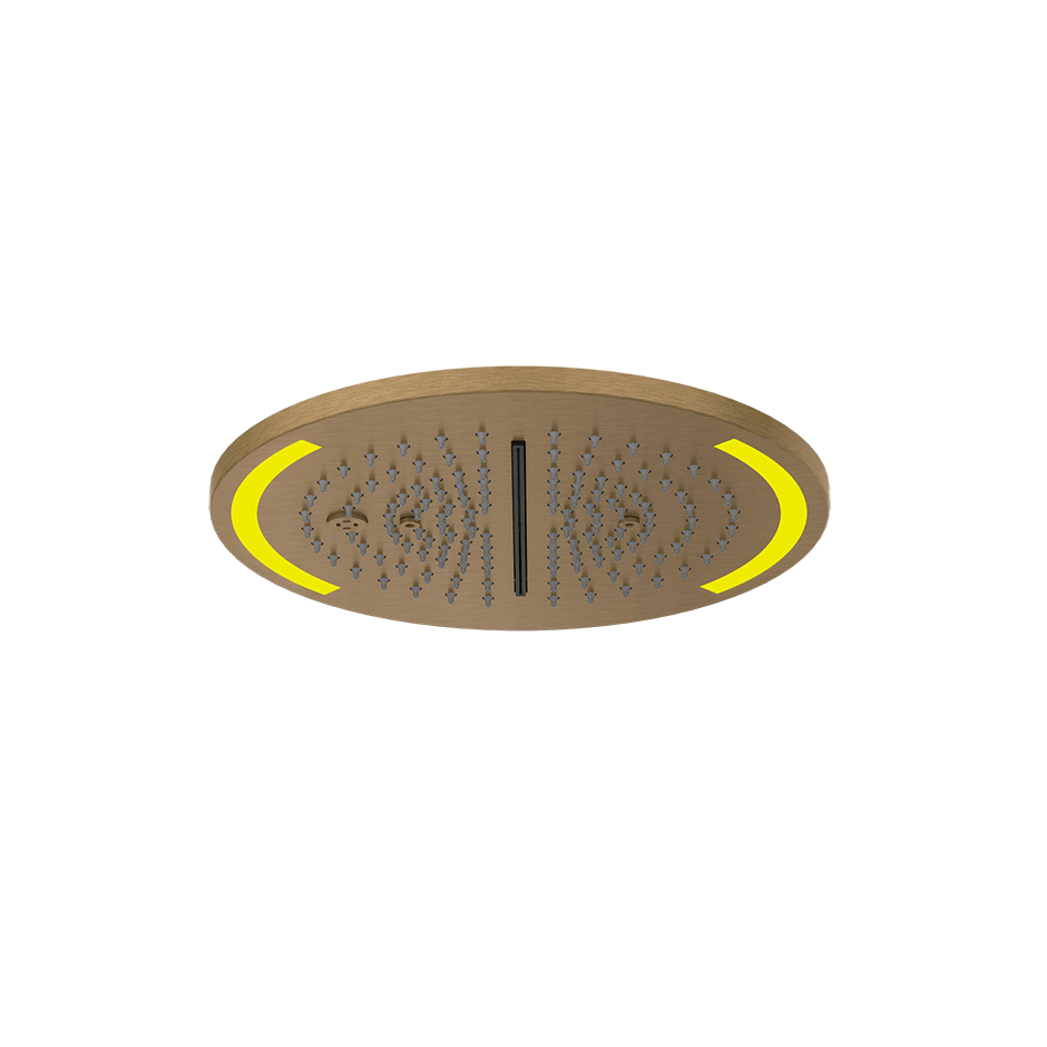 Gessi Showerhead 57878 in Antique Brass