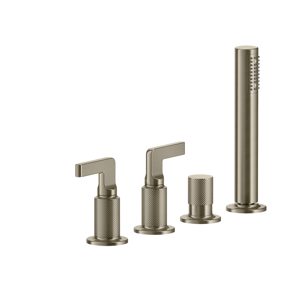 Gessi Bath Mixer 58043 in Finox Brushed Nickel