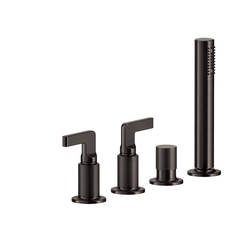 Gessi Bath Mixer 58043 in Black Metal Br. Pvd
