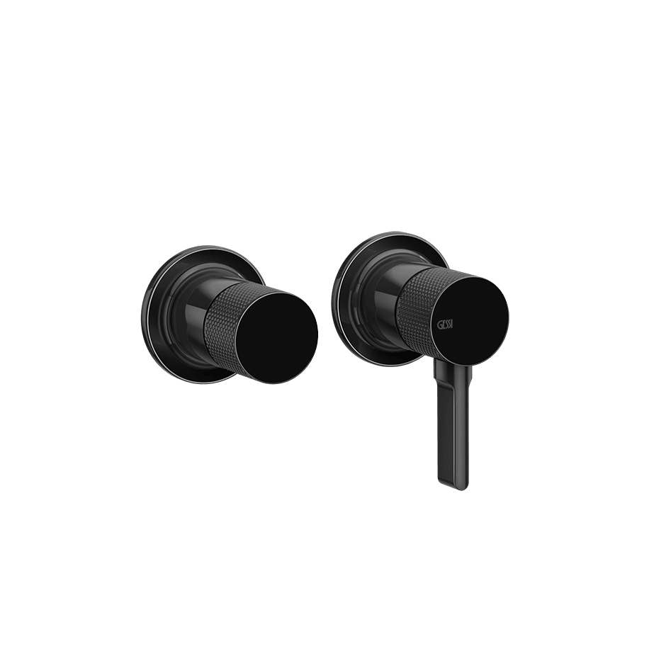 Gessi Shower Mixer 58077 in Black Metal Pvd