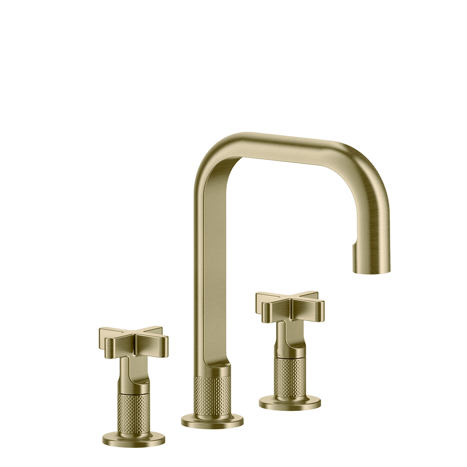 Gessi Washbasin Group 58114 in Brass Brushed Pvd