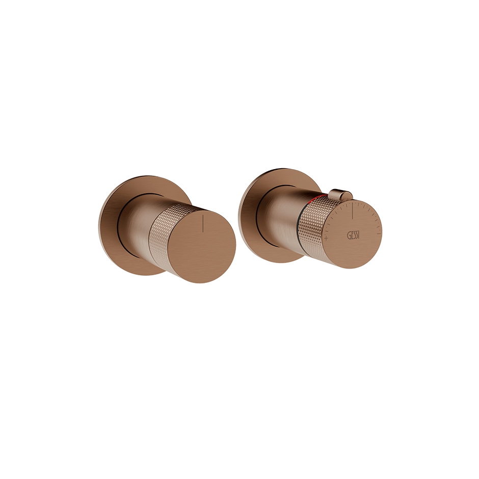 Gessi Shower Mixer 58131 in Copper Brushed Pvd