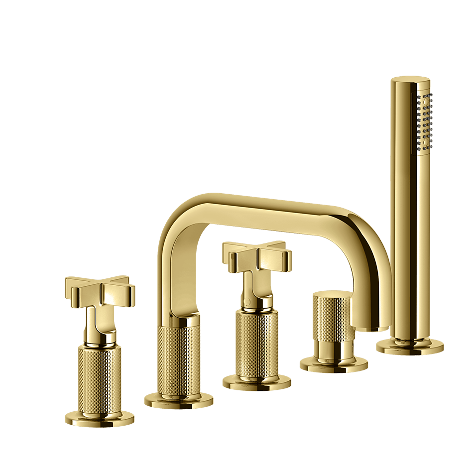 Gessi Bath Mixer 58140 in Gold Pvd