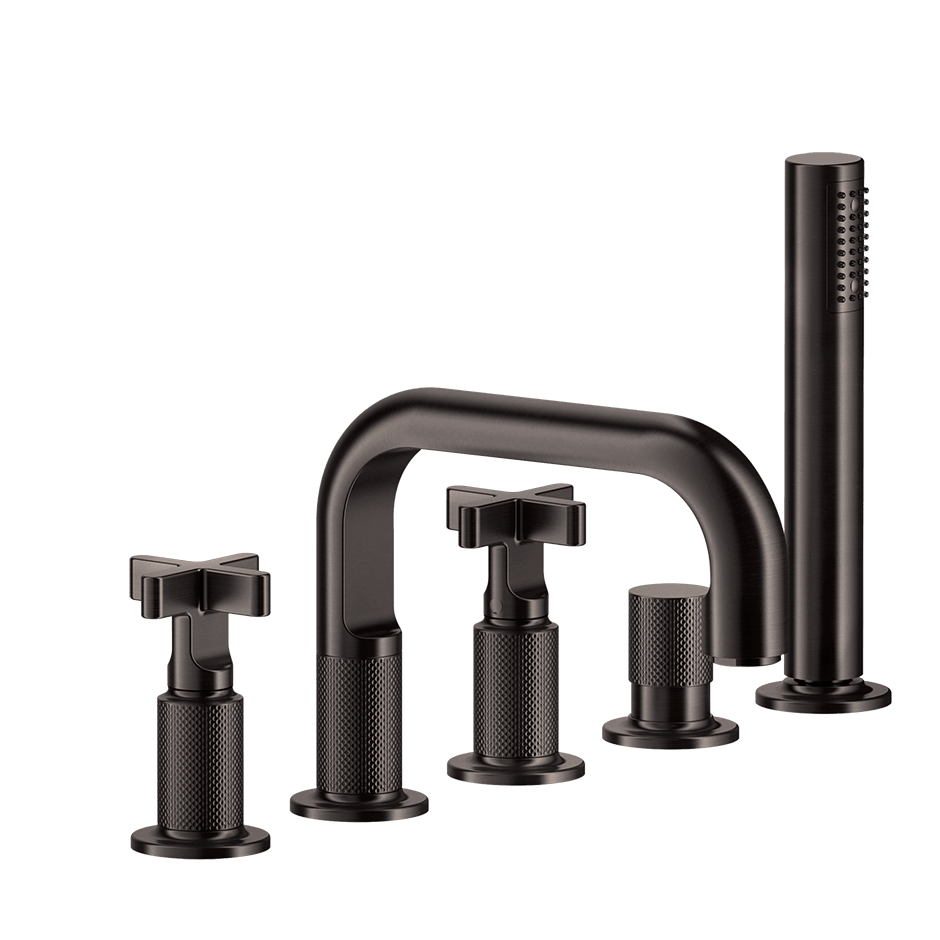 Gessi Bath Mixer 58140 in Black Metal Br. Pvd