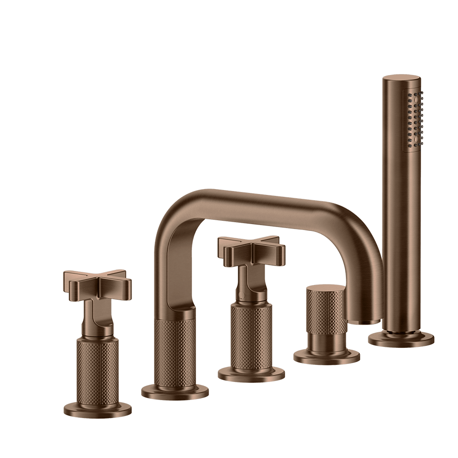 Gessi Bath Mixer 58140 in Copper Brushed Pvd